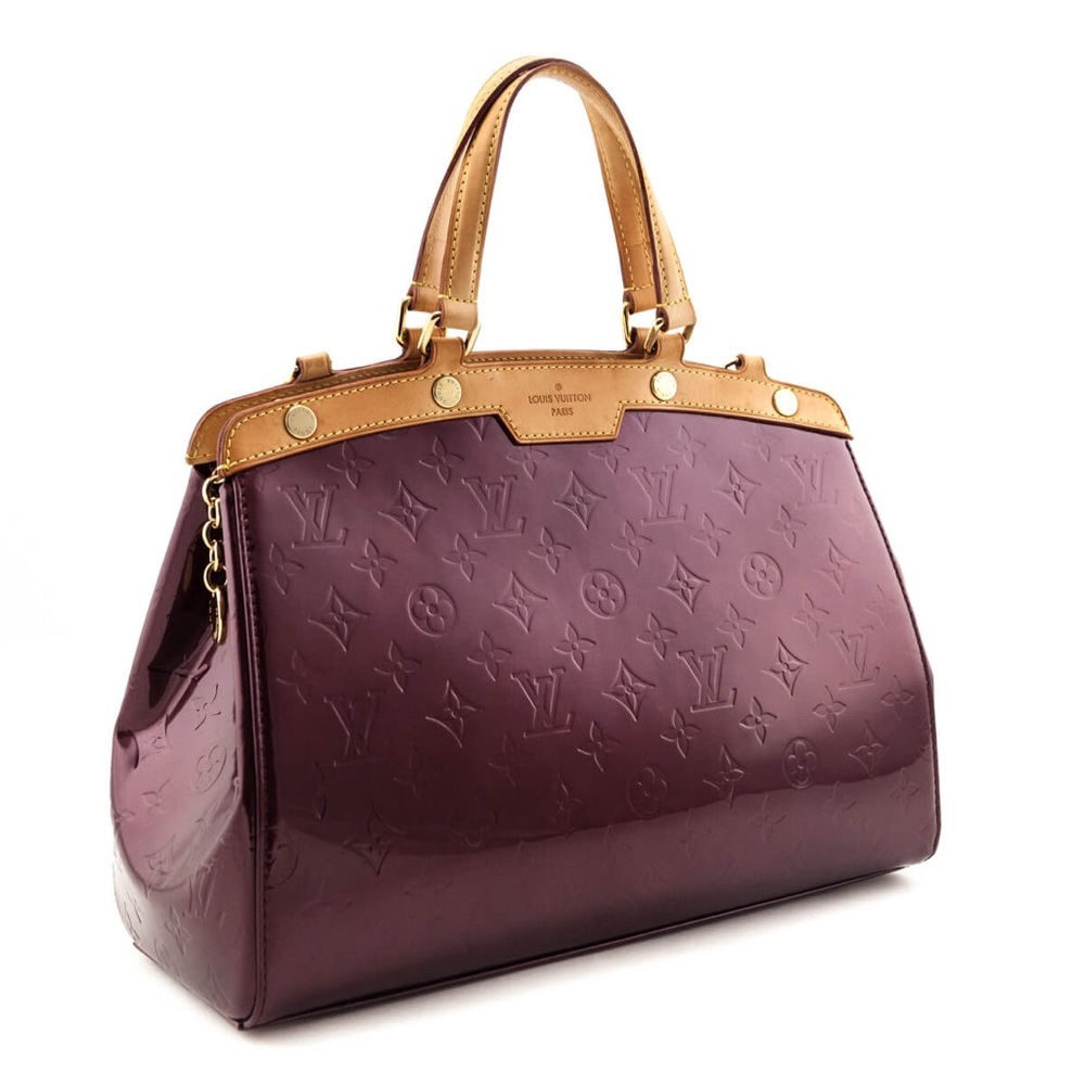 Louis Vuitton Vernis Brea MM Tote Bag Rouge Fauviste Patent Leather